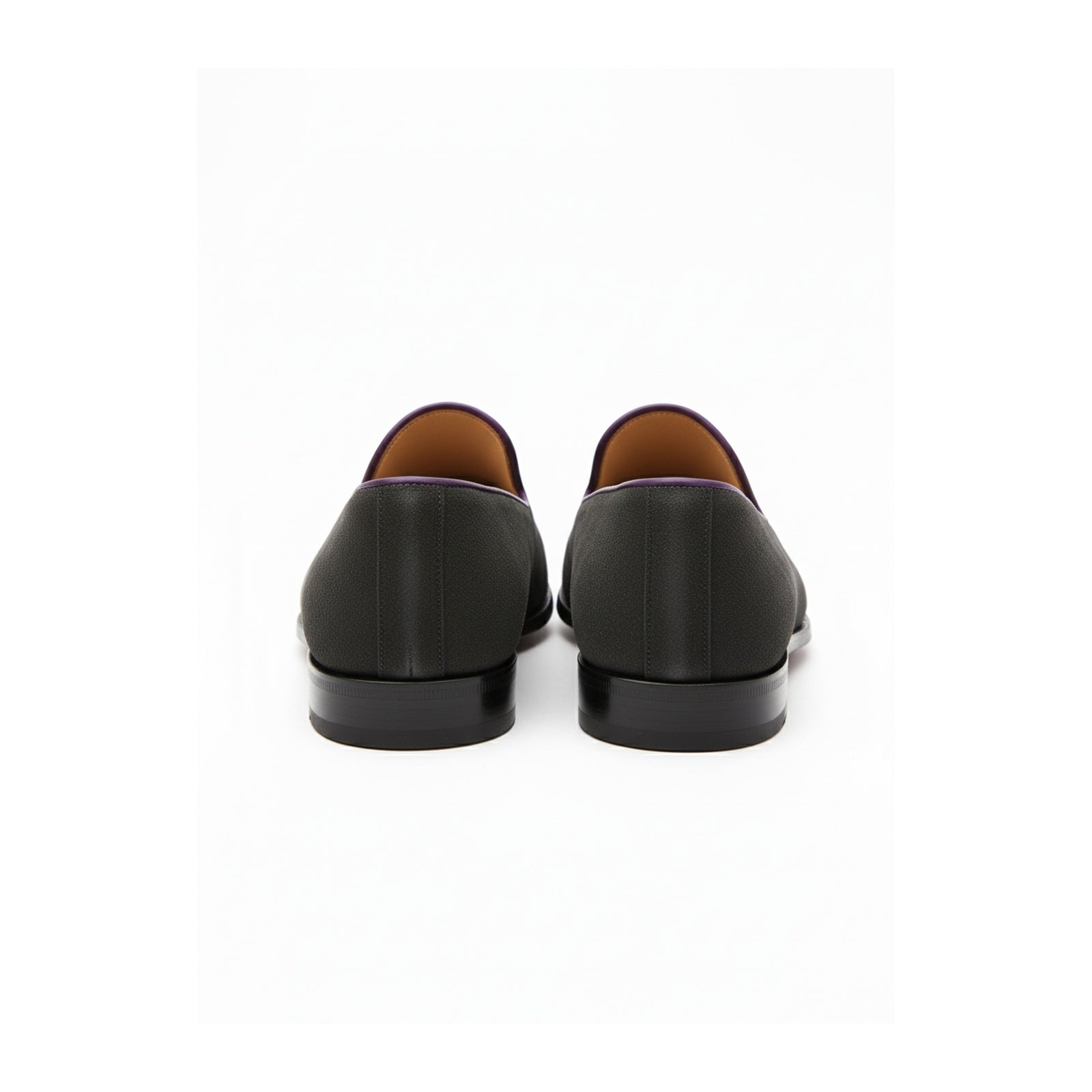 back-view - Men's Gray Suede Moccasins