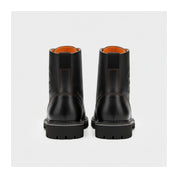 back-view - Men's High Ankle Biker Leather Boots