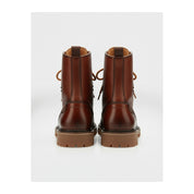 back-view - Men's High Ankle Lace-Up Leather Boots