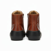 back-view - Men's High-Top Genuine Leather Sneakers