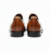 Men's Black Leather Oxford Dress Shoes - back-view