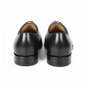 Men's Black Leather Brogue Oxford Shoes - back-view