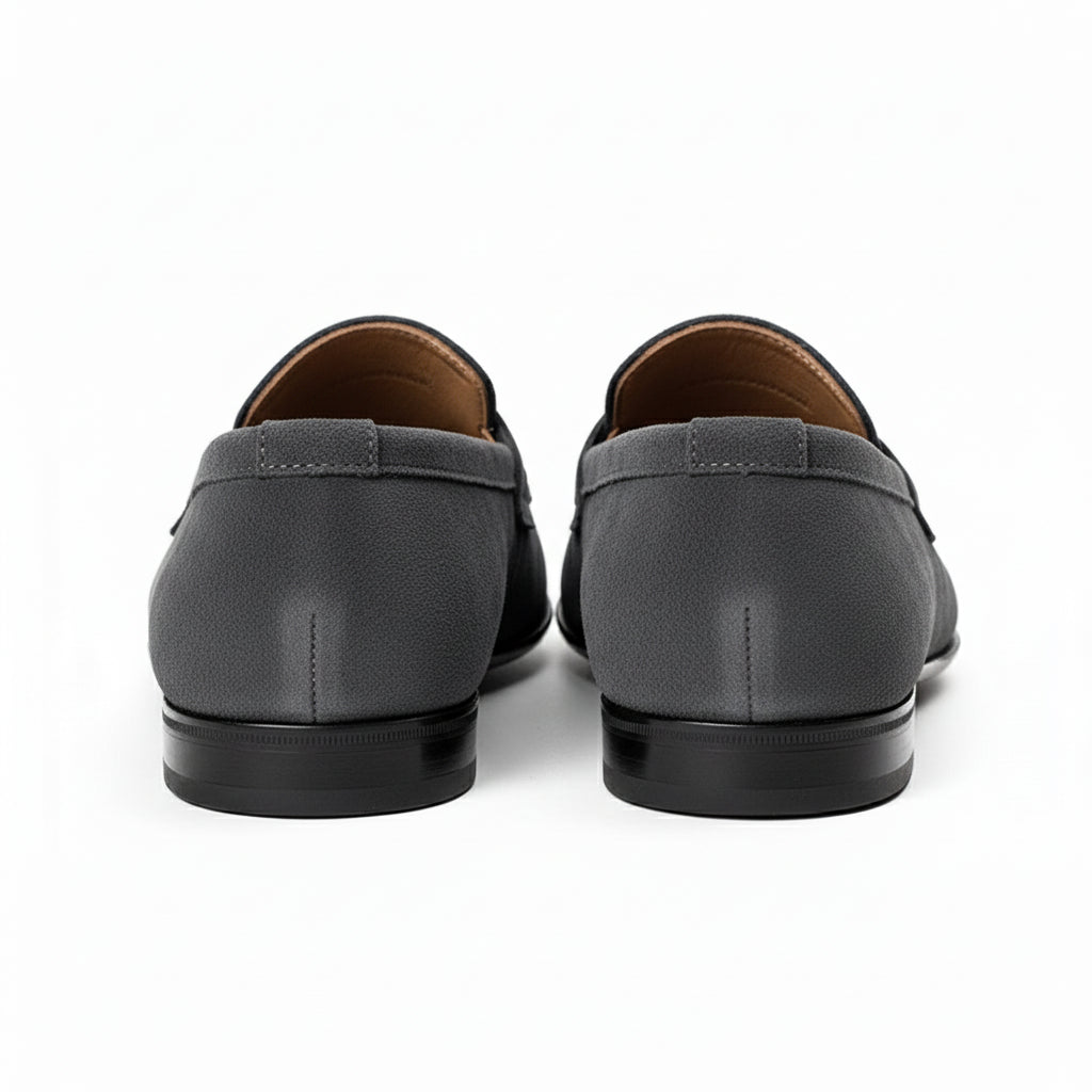 back-view - Men's Leather & Suede Moccasin Loafers
