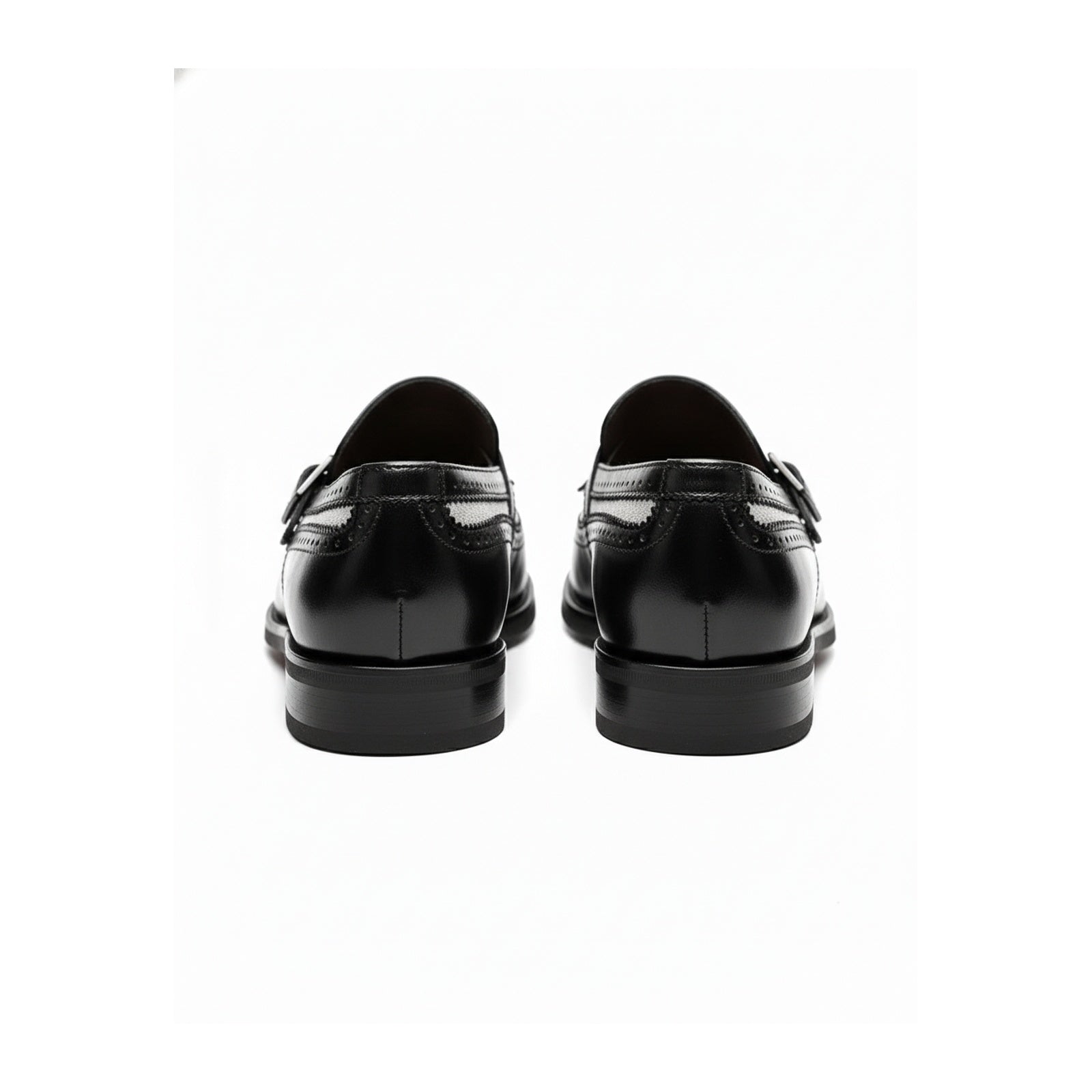 Men's Leather & Suede Spectator Wingtip Dress Shoes - back-view