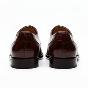 back-view - Men's Maroon Leather Dress Shoes