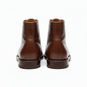 back-view - Men's Maroon Leather Lace-Up Ankle Dress Boots
