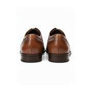 back-view - Men's Navy Suede Wingtip Oxford Shoes