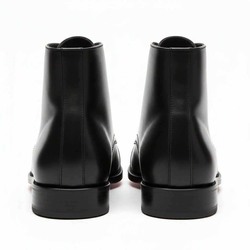 Men's Oxford Ankle Boots in Brogue Leather - back-view