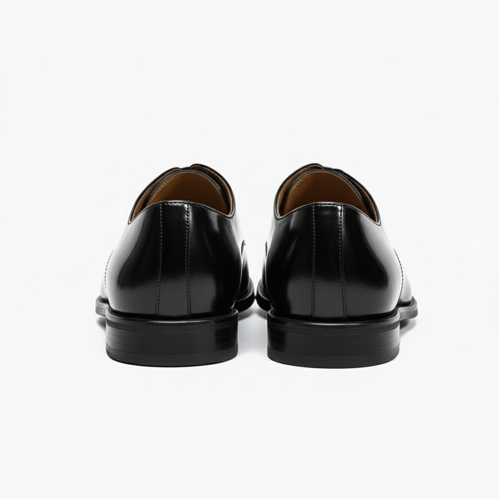 back-view - Men's Polished Cow Leather Oxford Dress Shoes