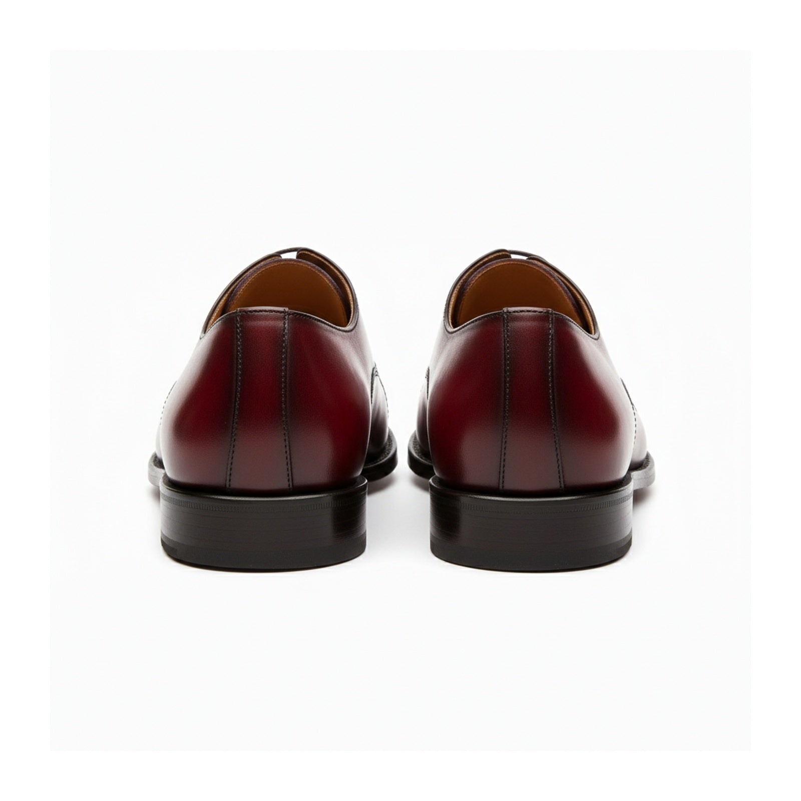back-view - Men's Red Leather Brogue Dress Shoes