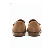 back-view - Men's Suede Cow Leather Brogue Slip-on Shoes