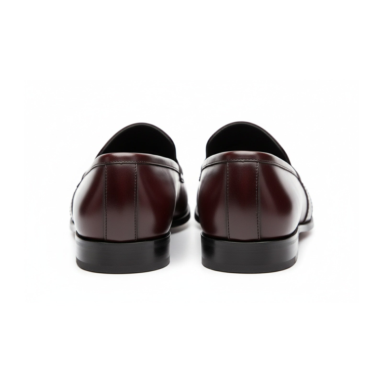 back-view - Men's Tan Brown Leather Moccasins