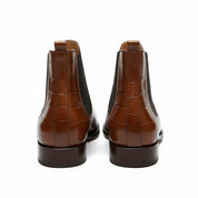 back-view - Men's Tan Leather Chelsea Boots