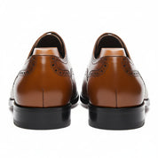 Men's Tan Leather Formal Dress Shoes - back-view