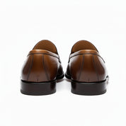 Men's Tan Leather Moccasins - back-view