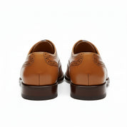 back-view - Men's Tan Leather Wingtip Dress Shoes