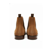 Men's Tan Suede Chelsea Boots - back-view