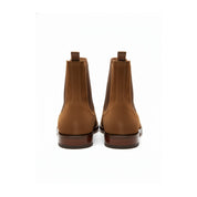 Men's Tan Suede Chelsea Boots - back-view