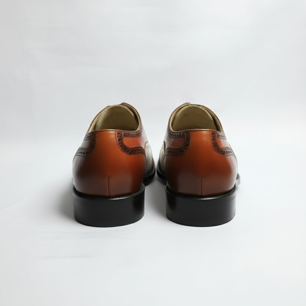 back-view - Men's Two-tone Calf Leather Oxford Dress Shoes