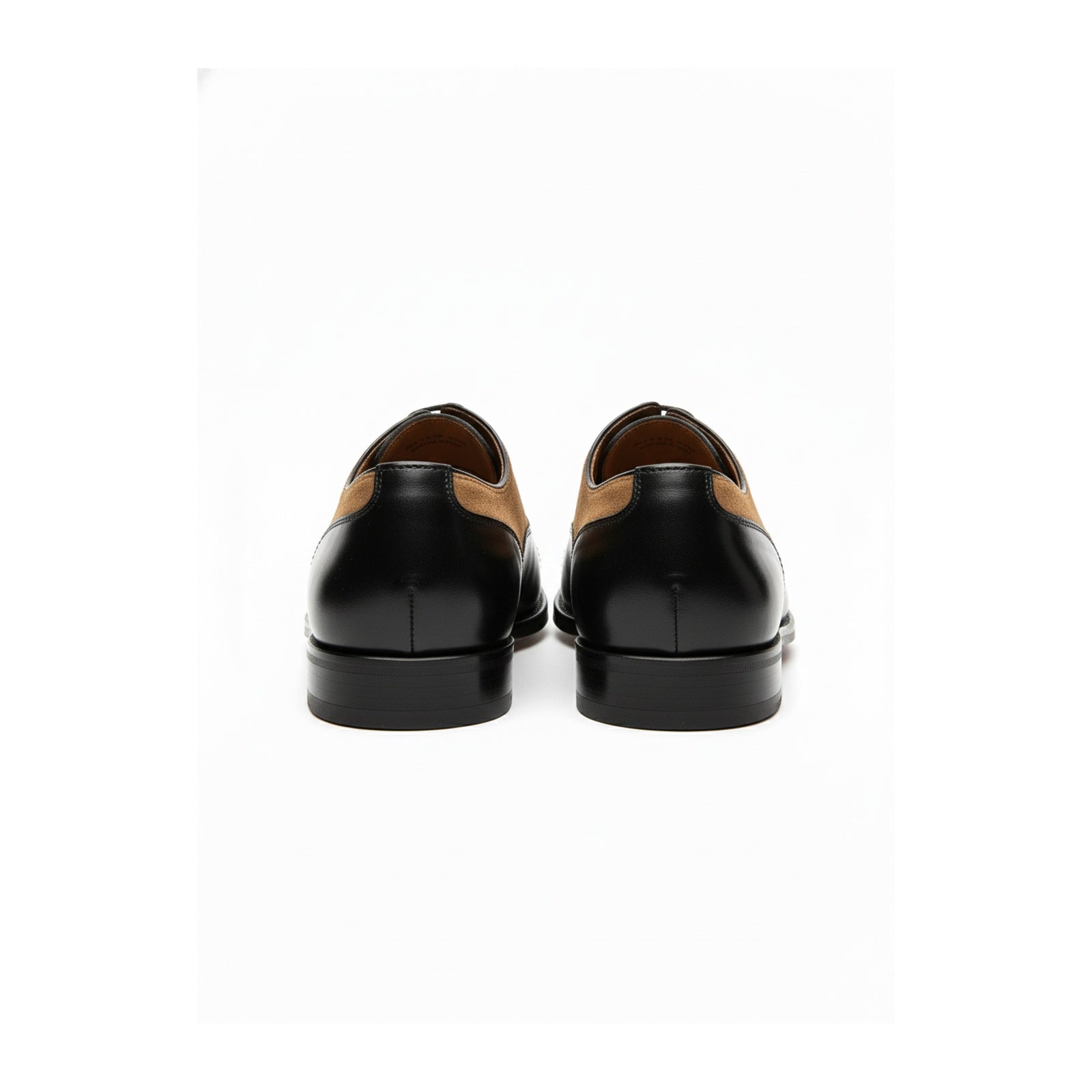 back-view - Men's Two-Tone Cowhide & Suede Brogue Oxford Dress Shoes