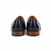 Men's Two-Tone Leather Loafer Moccasins - back-view