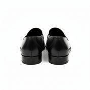 back-view - Men's Two Tone Leather Moccasin Shoes