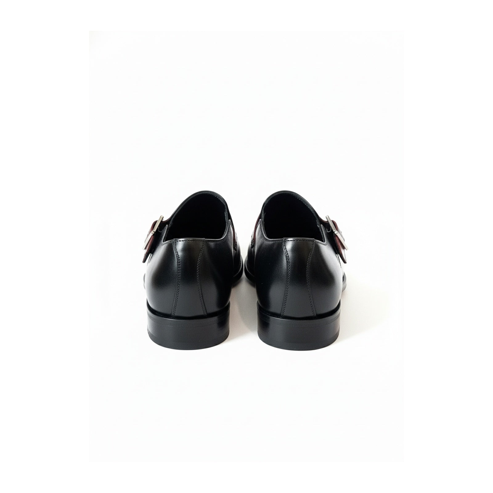 back-view - Men's Two-Tone Leather Moccasins – Black Dress Shoes