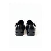 back-view - Men's Two-Tone Leather Moccasins – Black Dress Shoes