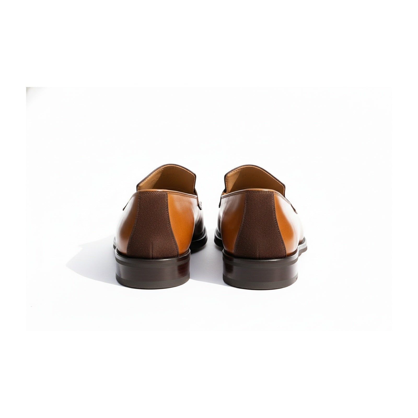 Men's Two-Tone Leather Moccasins - back-view