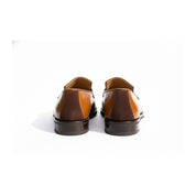 Men's Two-Tone Leather Moccasins - back-view