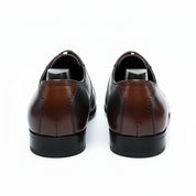 back-view - Men's Two Tone Leather Oxford Spectator Shoes with Pointed Toe
