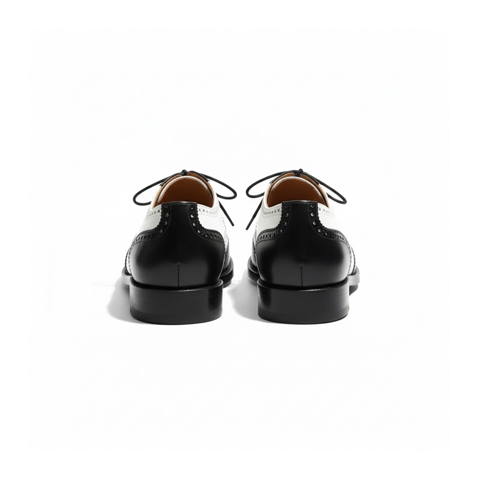 back-view - Men's Two Tone Leather Wingtip Dress Shoes