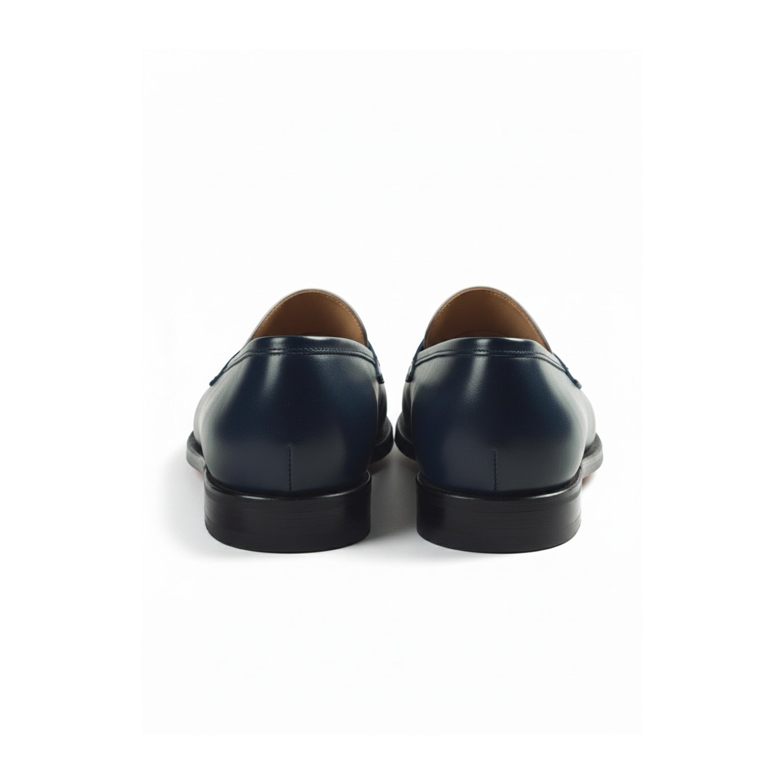 Men's Two-Tone Spectator Leather Dress Shoes in Blue and White - back-view