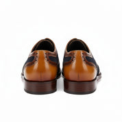 Men's Two-tone Wingtip Brogue Leather Dress Shoes - back-view