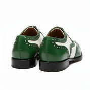 Men's Two-Tone Wingtip Brogue Leather Dress Shoes - back-view