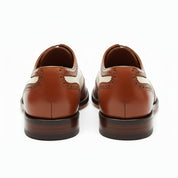 Men's Two-Tone Wingtip Brogue Leather Shoes - back-view