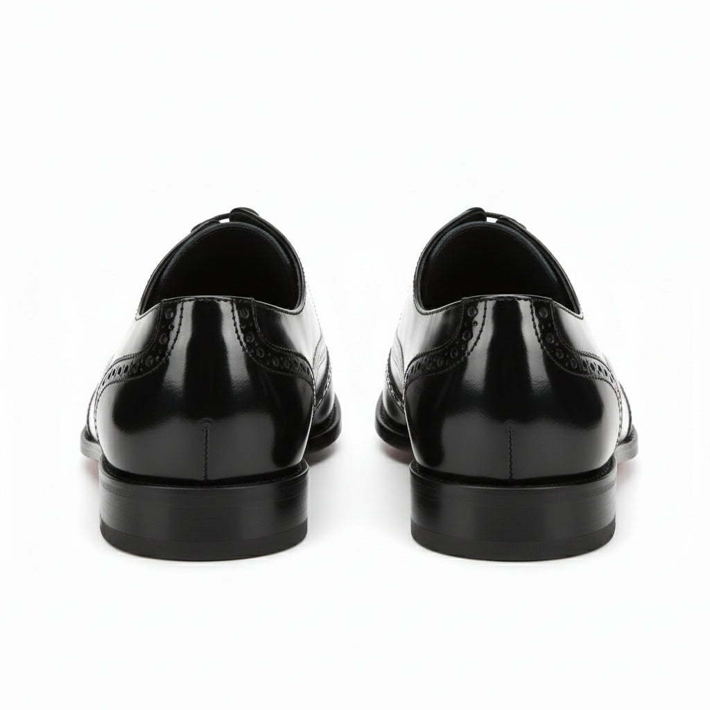 Men's Two-Tone Wingtip Leather Dress Shoes - back-view
