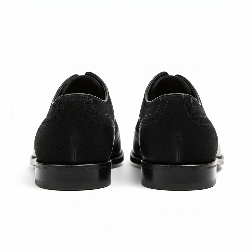 Men's Two-Tone Wingtip Leather Dress Shoes - back-view