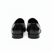 Spectator Shoes with Crocodile Skin Texture, Two Tone Design - back-view