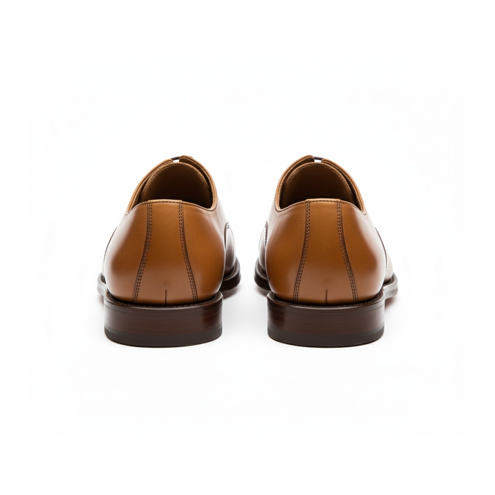 back-view - Tan Leather Brogue Oxford Shoes