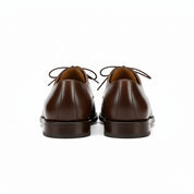 Leather Travel Duffel Bag with Shoe Compartment - back-view
