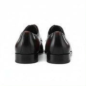 Men's Brown Leather Oxford Dress Shoes - back-view