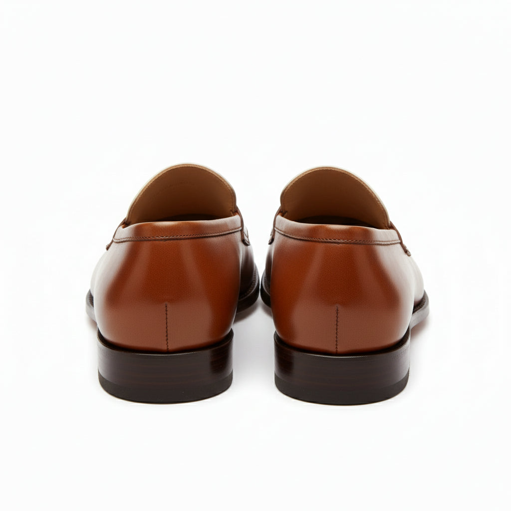 Two Tone Spectator Shoes Brown and White Leather Dress Oxford Shoes - back-view