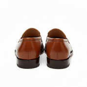 Two Tone Spectator Shoes Brown and White Leather Dress Oxford Shoes - back-view