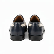 Two-Tone Wingtip Leather Dress Shoes - back-view