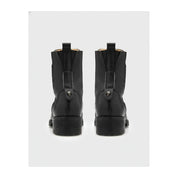 back-view - Women's Handmade High Ankle Genuine Leather Biker Boots