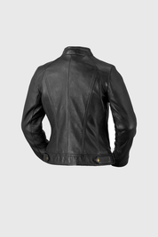 Women's Stylish Black Leather Jacket, Women's Durable Streetwear Leather Jacket - Image 5