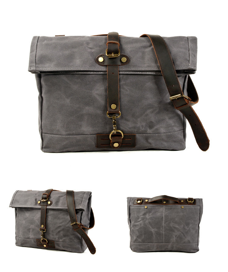 Casual Crossbody Messenger Bag with Rolltop Design