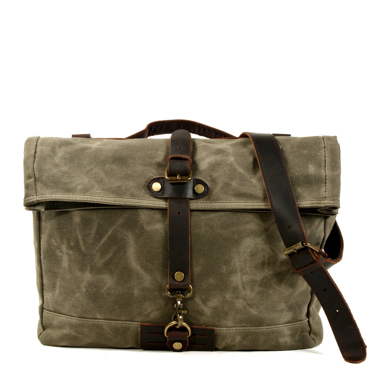 Casual Crossbody Messenger Bag with Rolltop Design