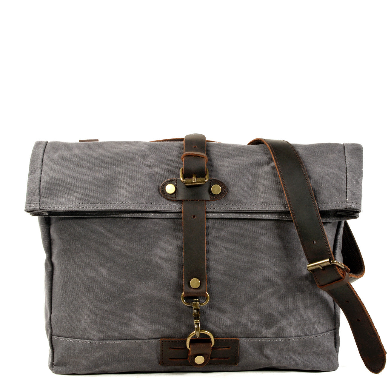 Casual Crossbody Messenger Bag with Rolltop Design